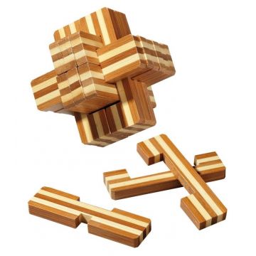 Puzzle 3D lemn - Devils Knot, Bambus