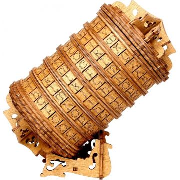 ESC WELT Cryptex - Cutie cadou secreta unica din lemn de mesteacan - Ambalaj personalizat pentru cadouri - Puzzle 3D ecologic