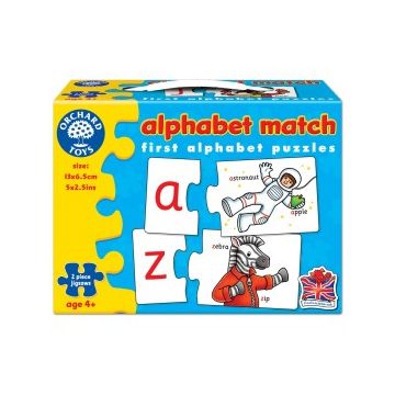 Joc educativ - puzzle in limba engleza Invata alfabetul prin asociere ALPHABET MATCH