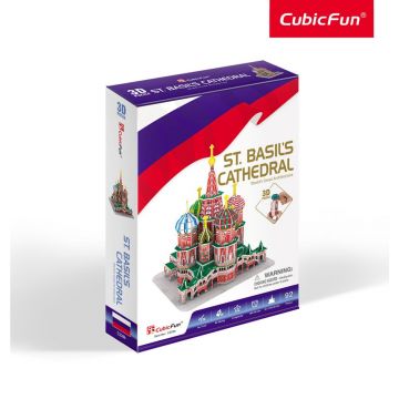 Puzzle 3d Cubic Fun Catedrala Sfantul Vasile 92 piese