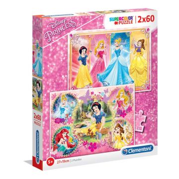 Puzzle 2x60 piese Clementoni Princess