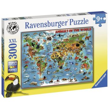 Puzzle Harta Animalelor, 300 Piese