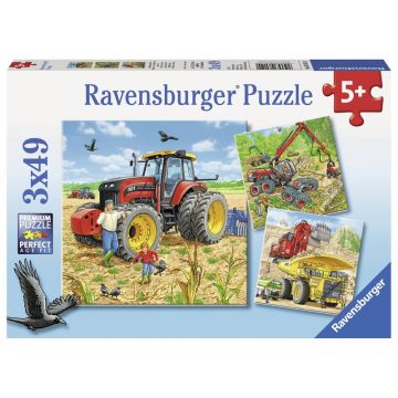 Puzzle Masinarii, 3X49 Piese