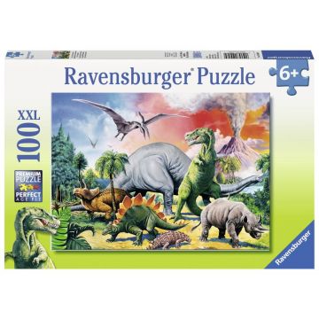 Puzzle Printre Dinozauri, 100 Piese