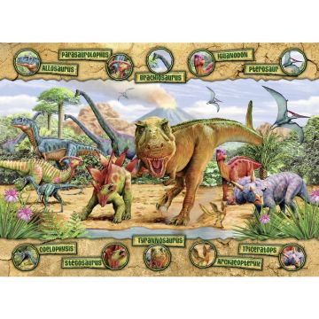 Puzzle Dinozauri, 100 Piese