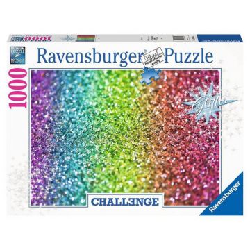 Puzzle Provocare Curcubeu Cu Sclipici, 1000 Piese