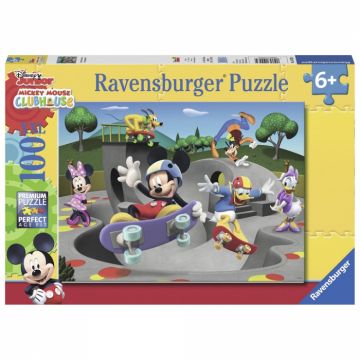 Puzzle Ravensburger Mickey Cu Skateboard, 100 Piese