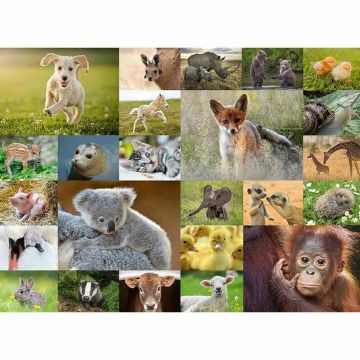 Puzzle Pui De Animale, 200 Piese