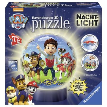 Puzzle 3D Patrula De Noapte A Catelusilor, 72 Piese