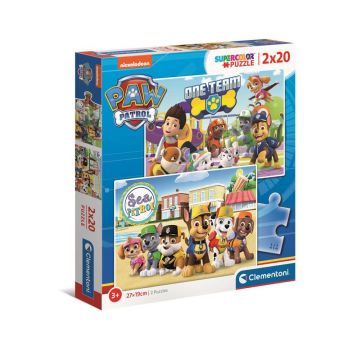 Puzzle 2 x 20 piese Clementoni Paw Patrol 24779