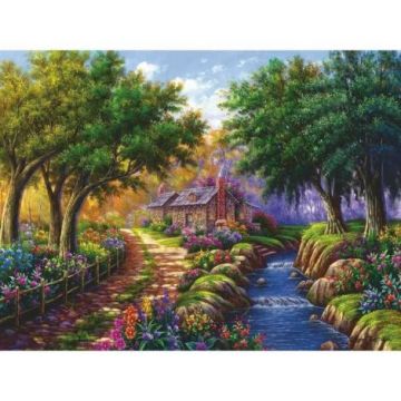 Puzzle Casuta Langa Rau, 1500 Piese