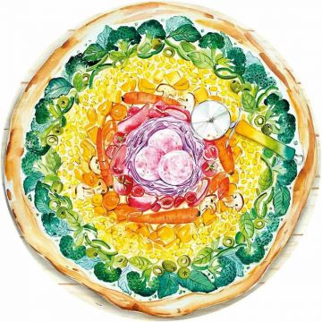 Puzzle Cerc Pizza, 500 Piese