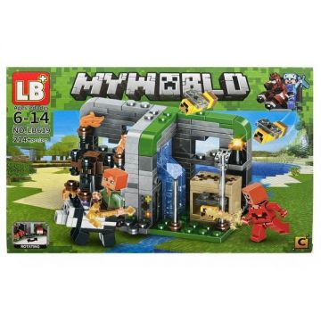 Set de constructie LB Plus, My World of Minecraft, 4 in 1, 214 piese