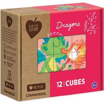 Puzzle 12 cuburi. Dragons