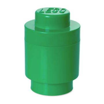 LEGO® Cutie rotunda depozitare LEGO 1x1 verde inchis