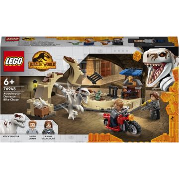 LEGO® LEGO® Jurassic World - Dinozaur Atrociraptor: Urmărirea cu motocicleta 76945, 169 piese