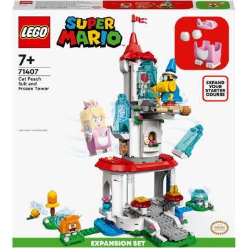 LEGO® LEGO® Super Mario™ - Set de extindere - Costum de pisica pentru Peach si Turn inghetat 71407, 494 piese