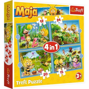 Trefl - Puzzle personaje Aventurile albinutei Maya , Puzzle Copii , 4 in 1, piese 71