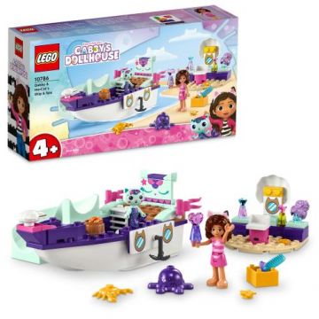 LEGO® Gabby's Dollhouse - Barca cu spa a lui Gabby si a Pisirenei 10786, 88 piese