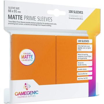 Sleeve-uri Gamegenic - Matte Prime (100 Bucati) - Portocaliu