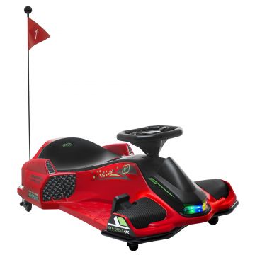 HOMCOM Kart Electric pentru Copii cu Pedale pentru Copii cu Pornire Lentă și Centură, 90x53x99 cm, Roșu | Aosom Romania