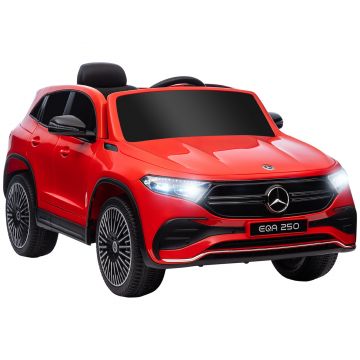 HOMCOM Mașină Electrică cu Licență Mercedes, Auto pentru Copii cu Telecomandă, Faruri și Claxon, 111.5x69x52.5 cm, Roșie