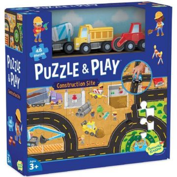 Joc 2 in 1 Puzzle and Play - Construction site