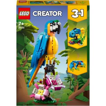 LEGO Creator 3 in 1: Papagal exotic 31136, 253 piese, Multicolor