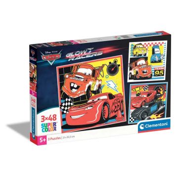 Puzzle 3 x 48 piese Clementoni Cars 25305