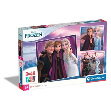 Puzzle 3 x 48 piese Clementoni Frozen 25306