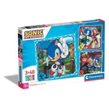 Puzzle 3 x 48 piese Clementoni Sonic 25320