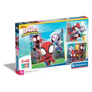 Puzzle 3 x 48 piese Clementoni Spidey and His Amazing Friends 25924