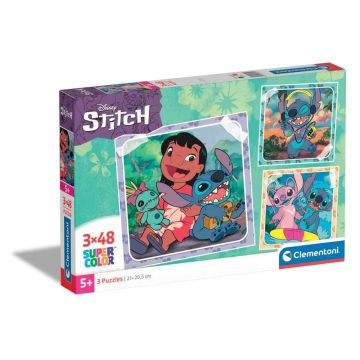 Puzzle 3 x 48 piese Clementoni Stitch 25321