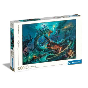 Puzzle 3000 piese Clementoni The Underwater Battle