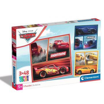 Puzzle Clementoni, Disney Cars, 3 x 48 piese