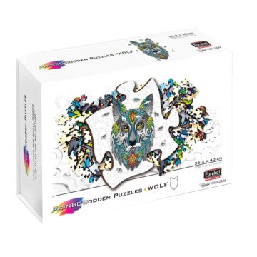 Puzzle din Lemn Multicolorat - Lup, 180 piese