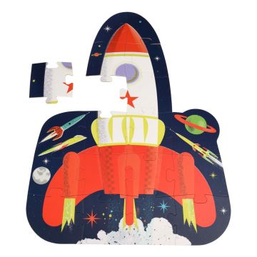 Puzzle (număr de piese 18) Space Age rocket – Rex London