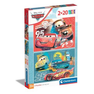 Puzzle 2 x 20 piese Clementoni Cars 24808