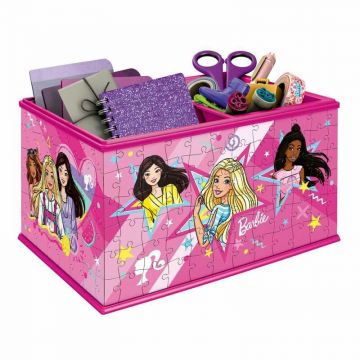 Puzzle 3D, Ravensburger, Cutie depozitare, Barbie, 216 piese, 8 ani+, Multicolor