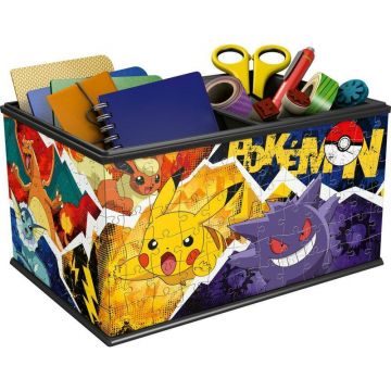 Puzzle 3D, Ravensburger, Cutie depozitare Pokemon, 216 piese, 8 ani+, Multicolor