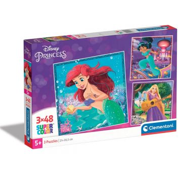 Puzzle Clementoni, Disney Princess, 3 x 48 piese