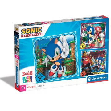 Puzzle Clementoni, Sonic the Hedgehog, 3 x 48 piese