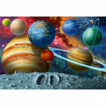 Puzzle de podea, Ravensburger, Sa pasim in spatiu, 24 piese, 3 ani+, Multicolor