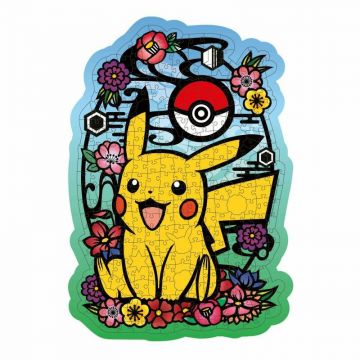 Puzzle din lemn, Ravensburger, Pikachu, 300 piese, 12 ani+, Multicolor