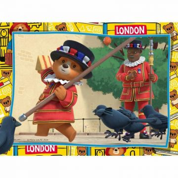 Puzzle personaje, Ravensburger, Aventurile lui Paddington, 4 in 1, 12/16/20/24 piese, 3 ani+, Multicolor