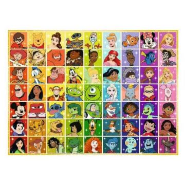 Puzzle personaje, Ravensburger, Disney, 100 piese, 6 ani+, Multicolor