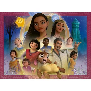 Puzzle personaje, Ravensburger, Dorinta Disney, 100 piese, 6 ani+, Multicolor