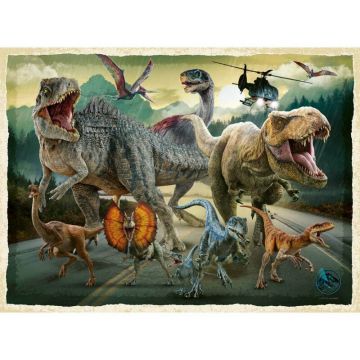 Puzzle personaje, Ravensburger, Jurassic world, 200 piese, 8 ani+, Multicolor