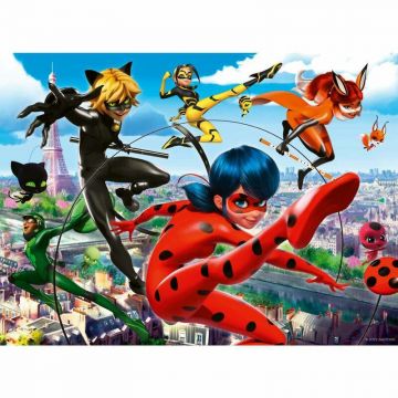 Puzzle personaje, Ravensburger, Miraculous, 200 piese, 8 ani+, Multicolor