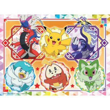 Puzzle personaje, Ravensburger, Pokemon, 100 piese, 6 ani+, Multicolor